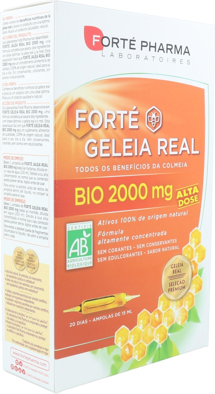 FortÃ© Pharma FortÃ© GelÃ©E Royale 2000 Mg Bio 20 Ampoules-image