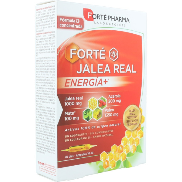 Forté Pharma Forté Royal Jelly Energy+ 20 Ampullen Van 15ml