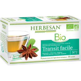 Herbesan Infusión Tránsito Menta. Tomillo. Hinojo Y Bálsamo De Limón Bio 20 Bolsitas Infusoras
