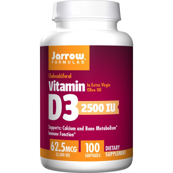 Jarrow Formulas Vitamin D3 2500 Iu 100 Pearls