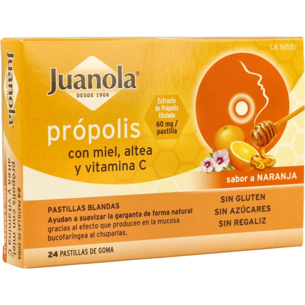 Juanola Propoli Con Miele. Altea Y Vit C 24 compresse (arancione)