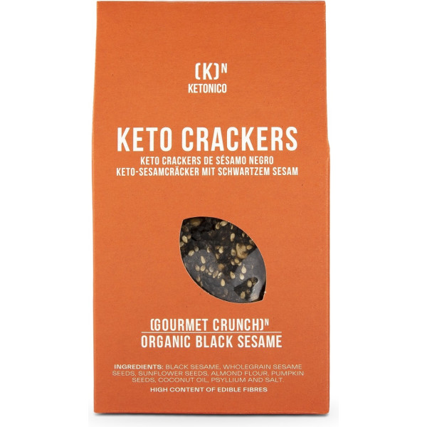 Ketonico Keto Crackers - Galletas Con Sésamo Negro 60 G