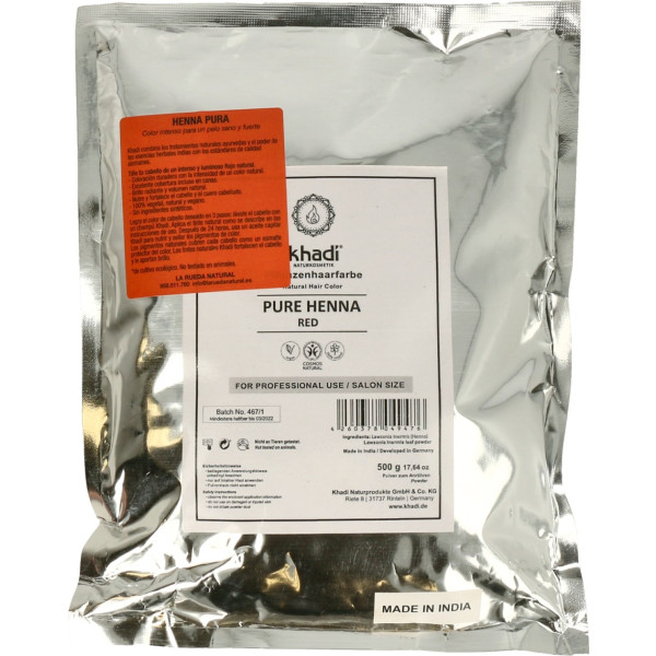 Khadi Henna Cassia-neutra 100% Pura 500 G De Polvo