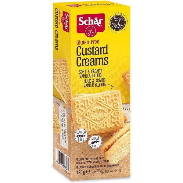Dr. Schar Galletas Custard Cream 125 Gramos  - Sin Gluten