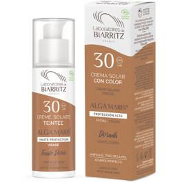 Laboratoires De Biarritz Crema Viso Colore Dorato Spf30 Alga Maris 50 Ml