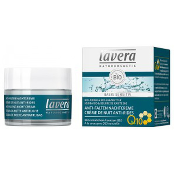 Lavera Basis Sensitiv Crema De Noche Antiarrugas Coenzima Q10 50 Ml De Crema