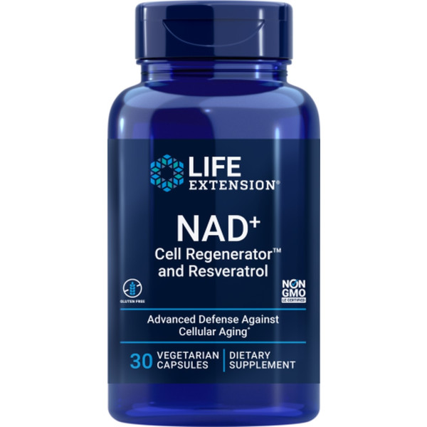Life Extension Nad + Cell Regenerator Con Resveratrol 30 Caps Vegetales