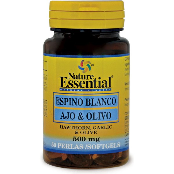Nature Essential Biancospino + Aglio + Oliva 500 Mg 50 Perle