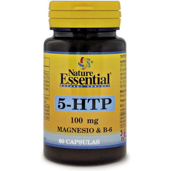 Nature Essential Triptofano 5-htp 100 Mg + Magnesio + B-6 60 Caps