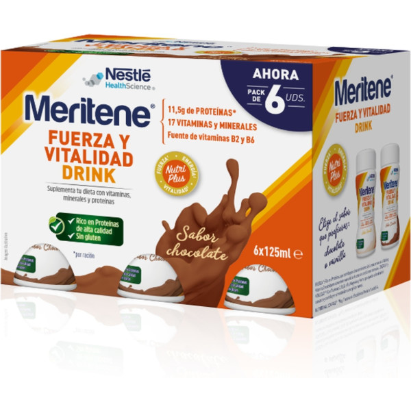 Meritene Drink Chocolate 6 Unidades De 125ml