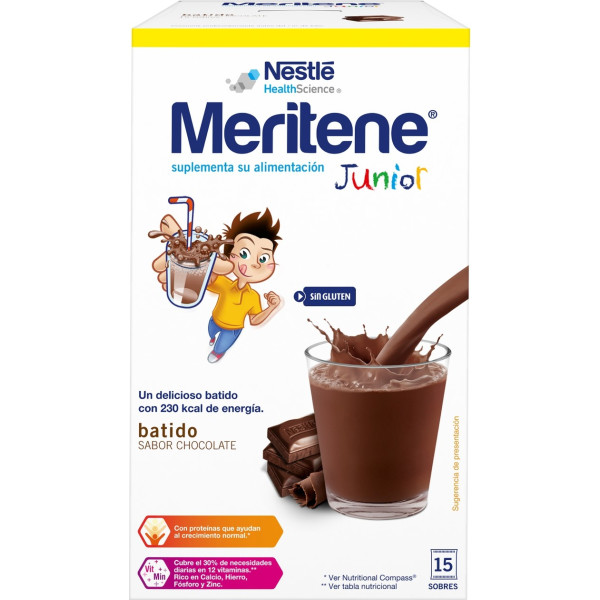 Meritene Junior Chocolade Shake 15 Enveloppen Van 30g