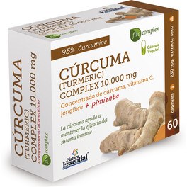 Nature Essential Curcuma 10 000 Mg Gingembre + Poivre + C 60 Vcap