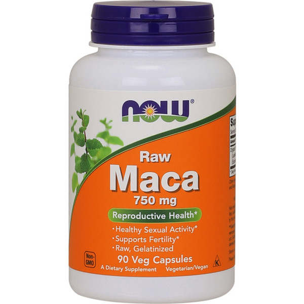 Now Maca Raw 750 mg 90 cápsulas vegetais