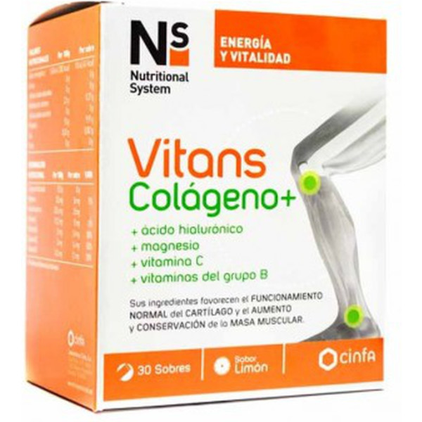 Nutritional System Vitans Colágeno 30 Sobres (limón)