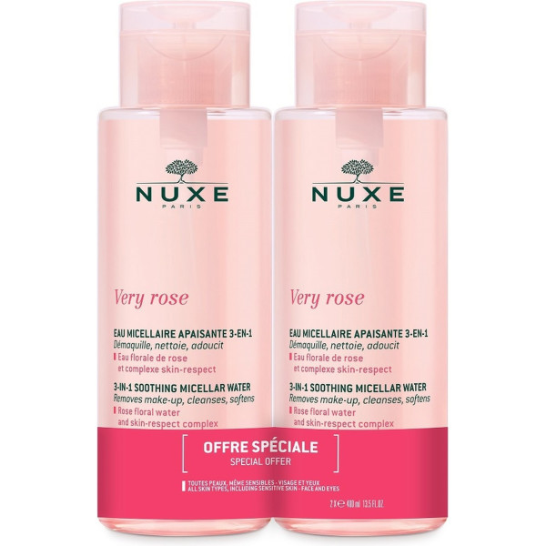 Nuxe Very Rose Duplo micellair water 2 eenheden van 400ml (rozen)