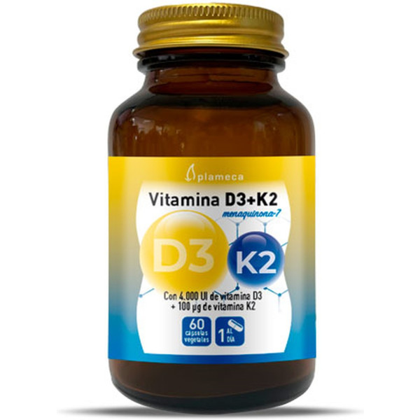 Plameca Vitamine D3+k2 60 Gélules Végétales
