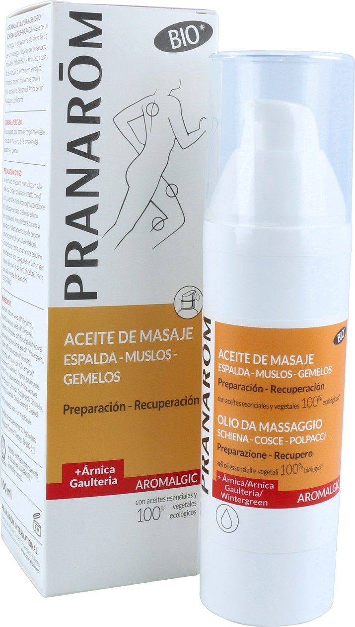 Pranarom Aceite De Masaje PreparacióN RecuperacióN Bio - Aromalgic 100 Ml De Aceite-image