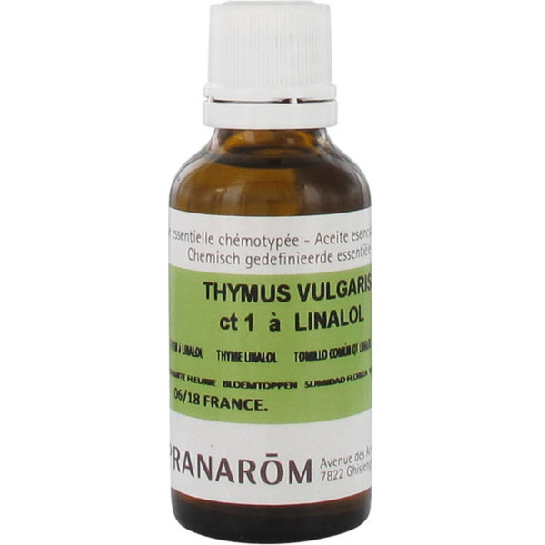 Pranarom Aceite Esencial De Tomillo Común Qt Linalol 30 Ml De Aceite Esencial