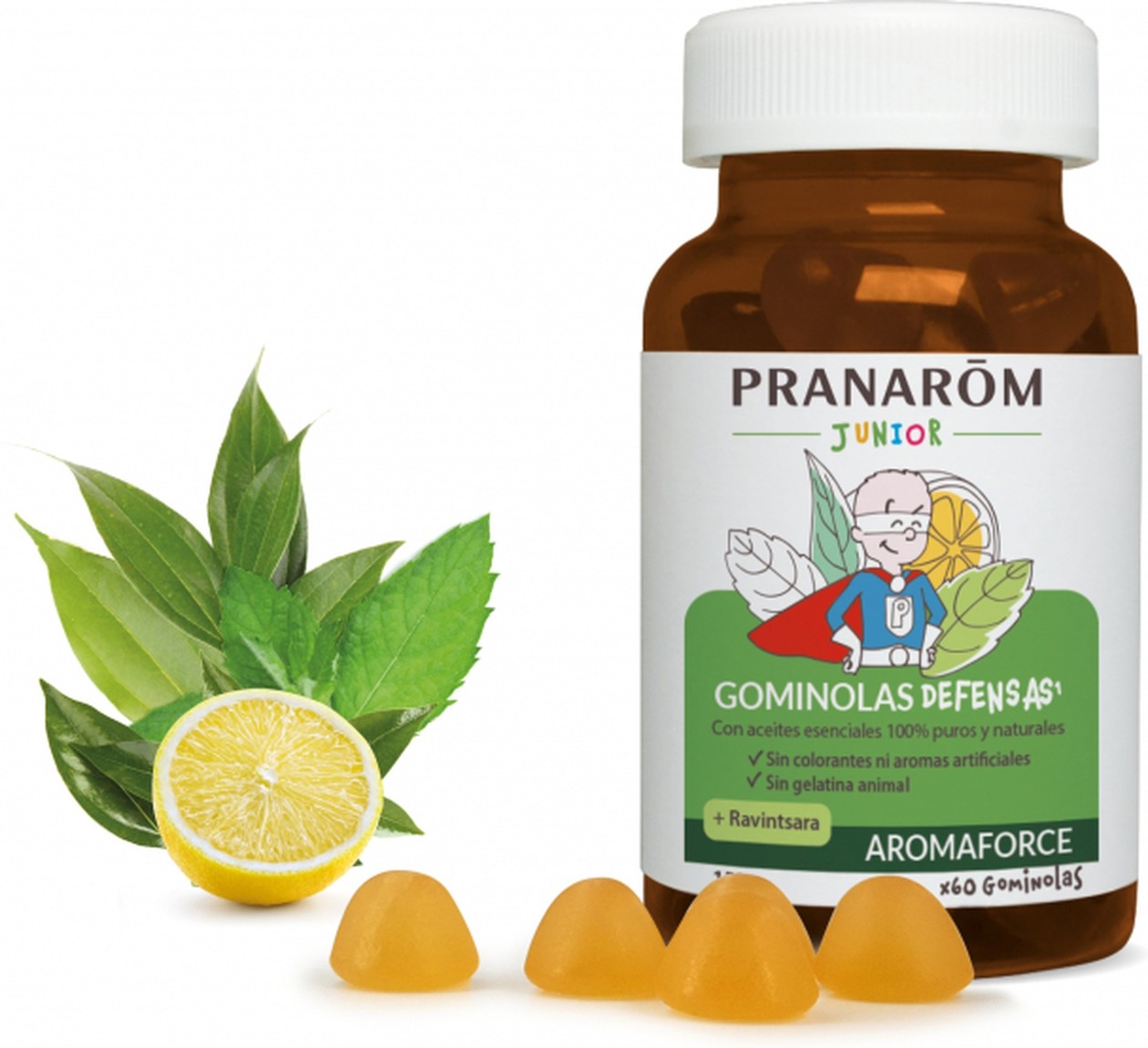 Pranarom Gominolas Defensas Junior Bio 60 Gominolas (LimóN)-image