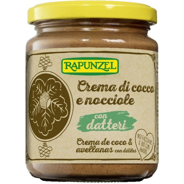 Crème Raiponce à la noix de coco. Noisettes Et Dattes - 250 G De Crème (Noisette - Noix De Coco)