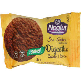 Santiveri Noglut Cookies Digestivo Sem Glúten Cacau 3 Unidades