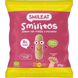 Smileat Aardbei En Banaan Snack 125 G (Aardbei - Banaan)