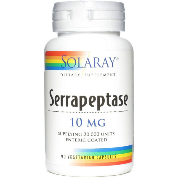 Solaray Serrapeptasa 10 Mg 90 Caps Vegetales