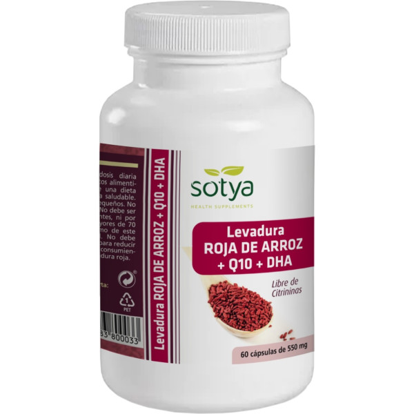 Sotya Red Yeast Rice + Q10 + Dha 60 Kapseln mit 550 mg