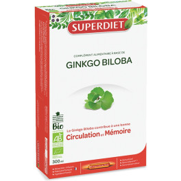 Superdiet Ginkgo Biloba Orgánico 20 Ampollas De 15ml