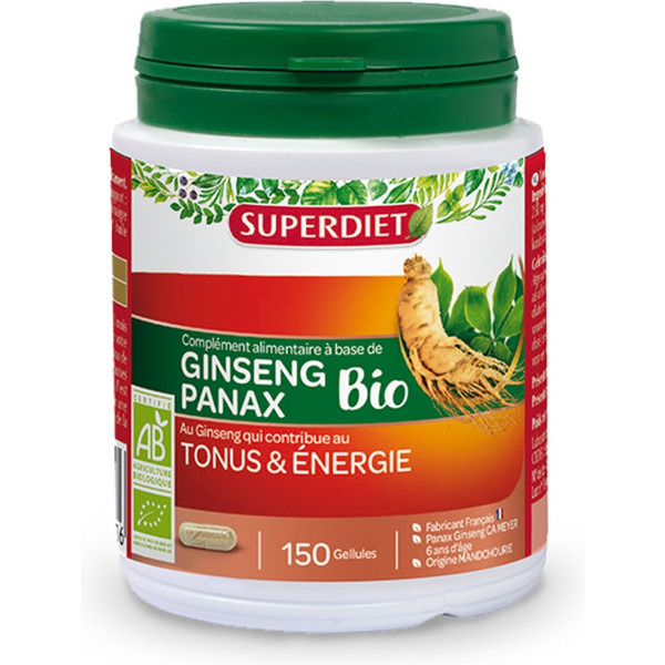 Superdiet Ginseng Orgánico 150 Perlas