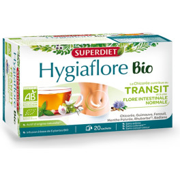 Superdiet Infusión De Tránsito De Ruibarbo Orgánico Hygiaflore 20 Bolsitas Infusoras