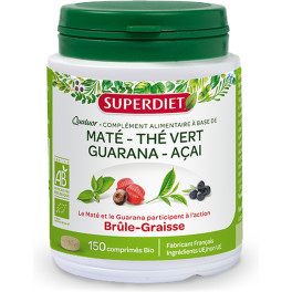 Superdiet Quemagrasas Mate. Guaraná. Té Verde. Açaí 150 Comp