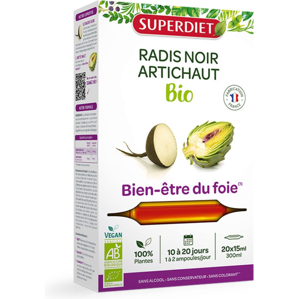 Superdiet Rábano Negro - Alcachofa 20 Ampollas