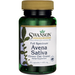 Swanson Avena Sativa (hierba De Avena Verde) 400 Mg 60 Caps