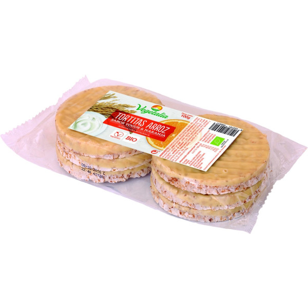 Vegetalia Tortitas De Arroz Sabor Yogur Y Naranja Bio 100 G (naranja - Yogur)