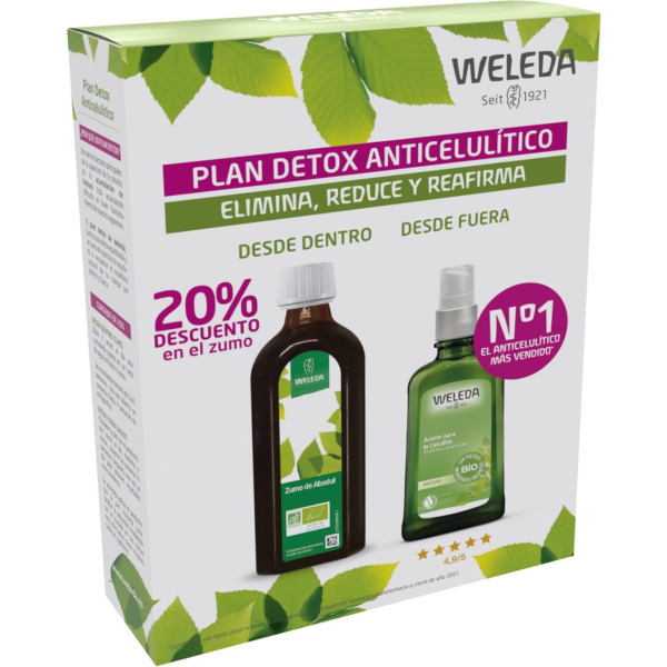 Weleda Jugo De Abedul Sin Azúcar + Aceite De Abedul Celulitis 2 Unidades