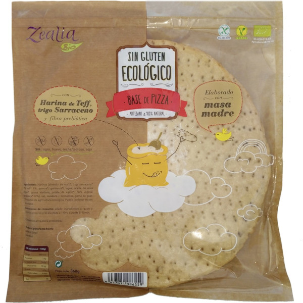 Zealia Base De Pizza Sin Gluten Bio 370 G