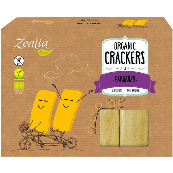 Zealia Crackers Garbanzo Bio Sin Gluten 6 Unidades De 120g