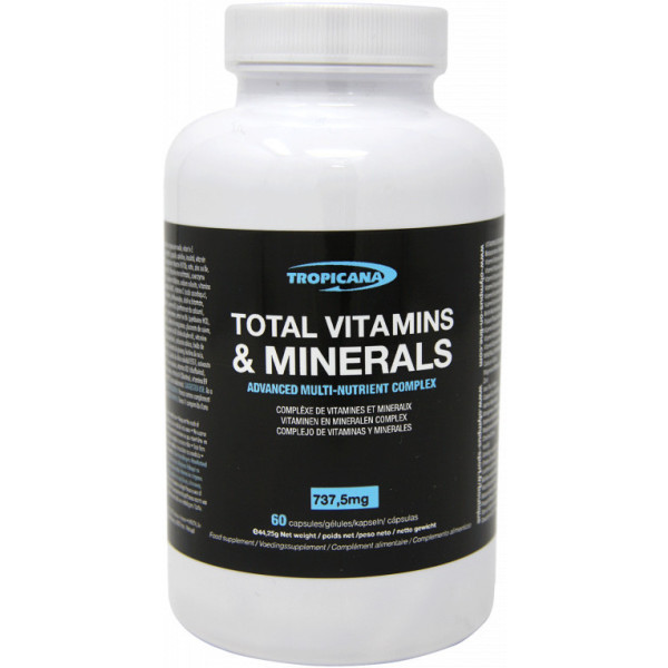 Tropicana Total Vitamins & Minerals. 60 Cápsulas