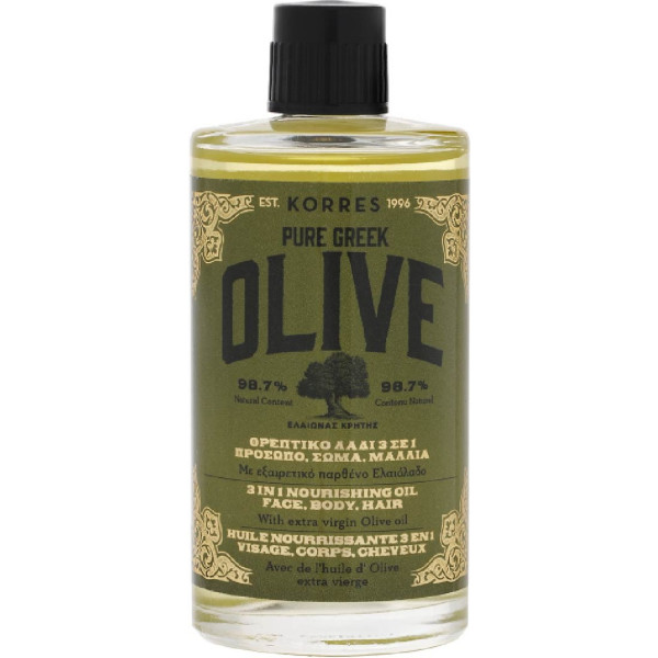 Olive By Korres Aceite Nutritivo 3 En 1 Rostro. Cuerpo Y Cabello 100 Ml
