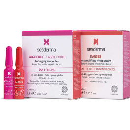 Sesderma Daeses Serum Efecto Lifting + Acglicolic Ampollas Forte Facial 2 Ampollas De 2ml