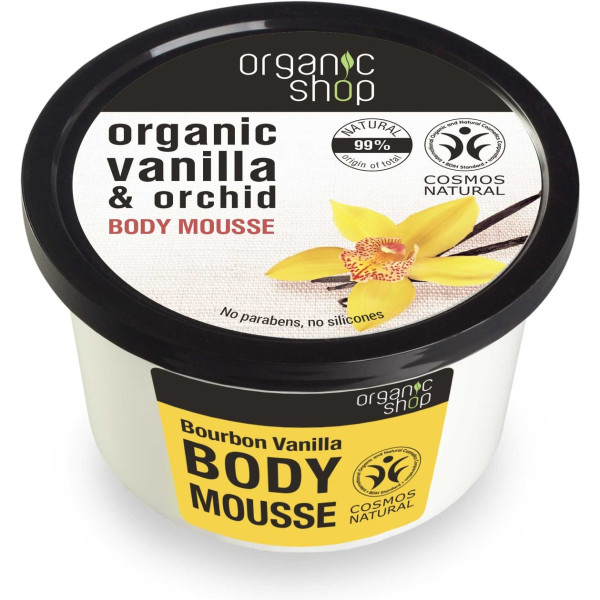 Organic Shop Body Mousse Vanilla Bourbon 250 Ml