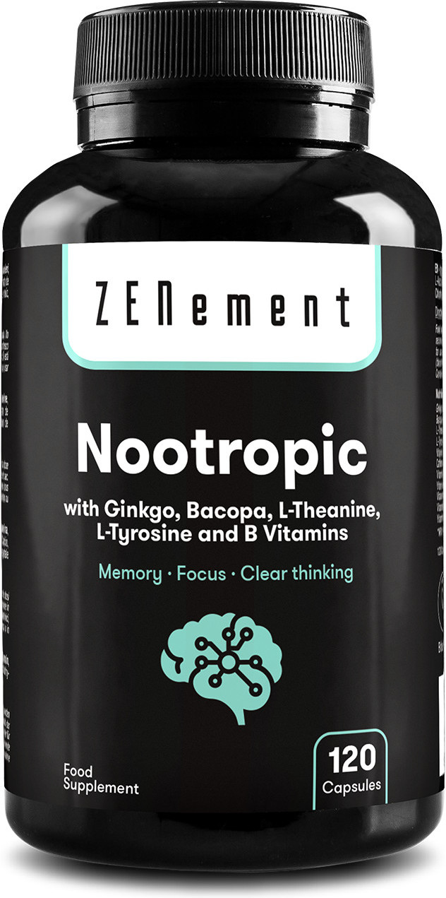 Zenement Nootropico. Con Ginkgo Biloba. Bacopa. Teanina. Tirosina Y Vitaminas B-image
