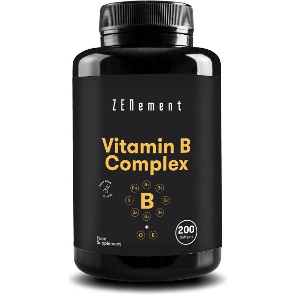 Zenement Complejo De Vitaminas B. Contiene Las Ocho Vitaminas B Esenciales (b1. B2. B3. B5. B6. B12. Biotina Y ácido Fólico) +