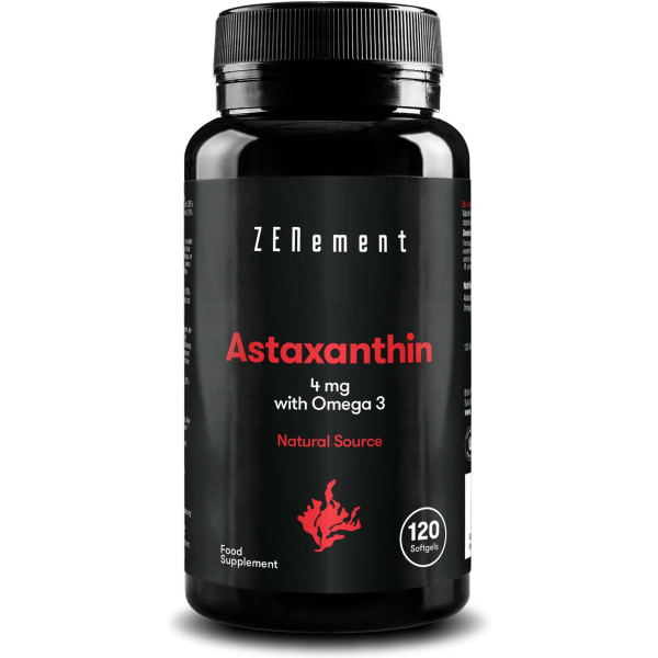 Zenement Astaxantina. 4 Mg Con Omega 3  De Microalgas Puras Haematococcus Pluvialis