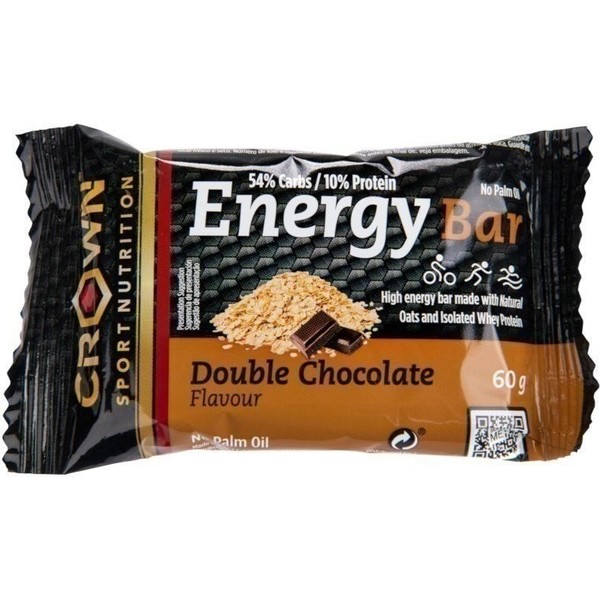 Crown Sport Nutrition Energy Bar, 1 x 60 g - Bare Oats Energy Bar With Extra Whey Isolate Protein