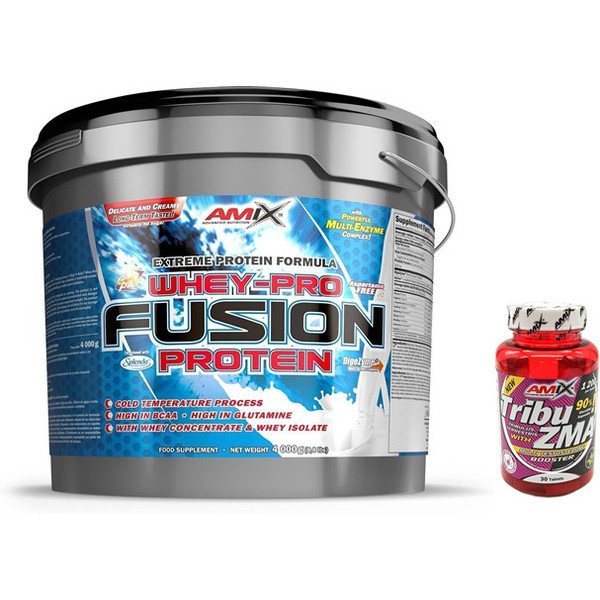 CADEAU Pack Amix Whey Pure Fusion Protein 4 Kg + Tribu - Zma 30 Capsules