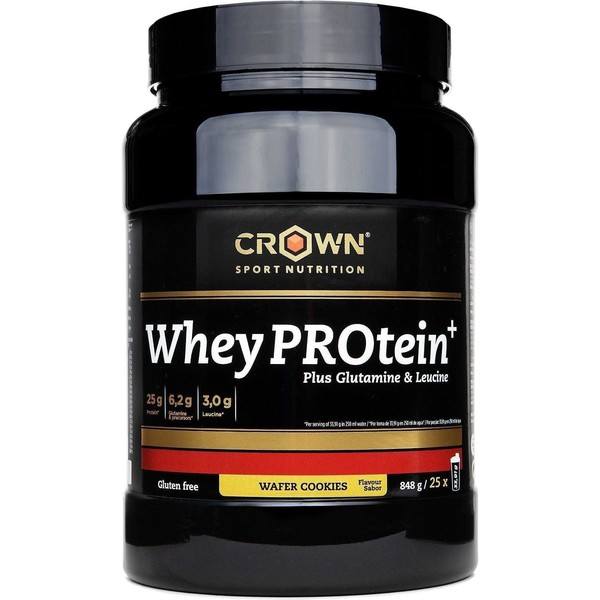  Crown Sport Nutrition Whey Protein+ 871 G. Whey Con Leucina E Glutammina Extra E Certificazione Informed Sport Anti-Doping - Senza Glutine