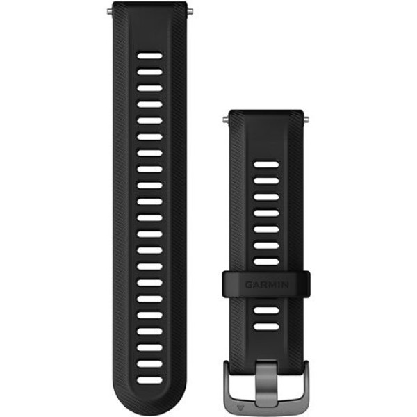 Bracelets de montre Garmin (forerunner 955) Noir avec boucle gris ardoise