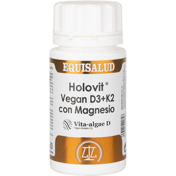 Equisalud Holovit Vegan D3+k2 Con Magnesio 50 Cápsulas